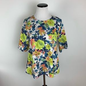 ASOS Floral Textured Pullover Blouse